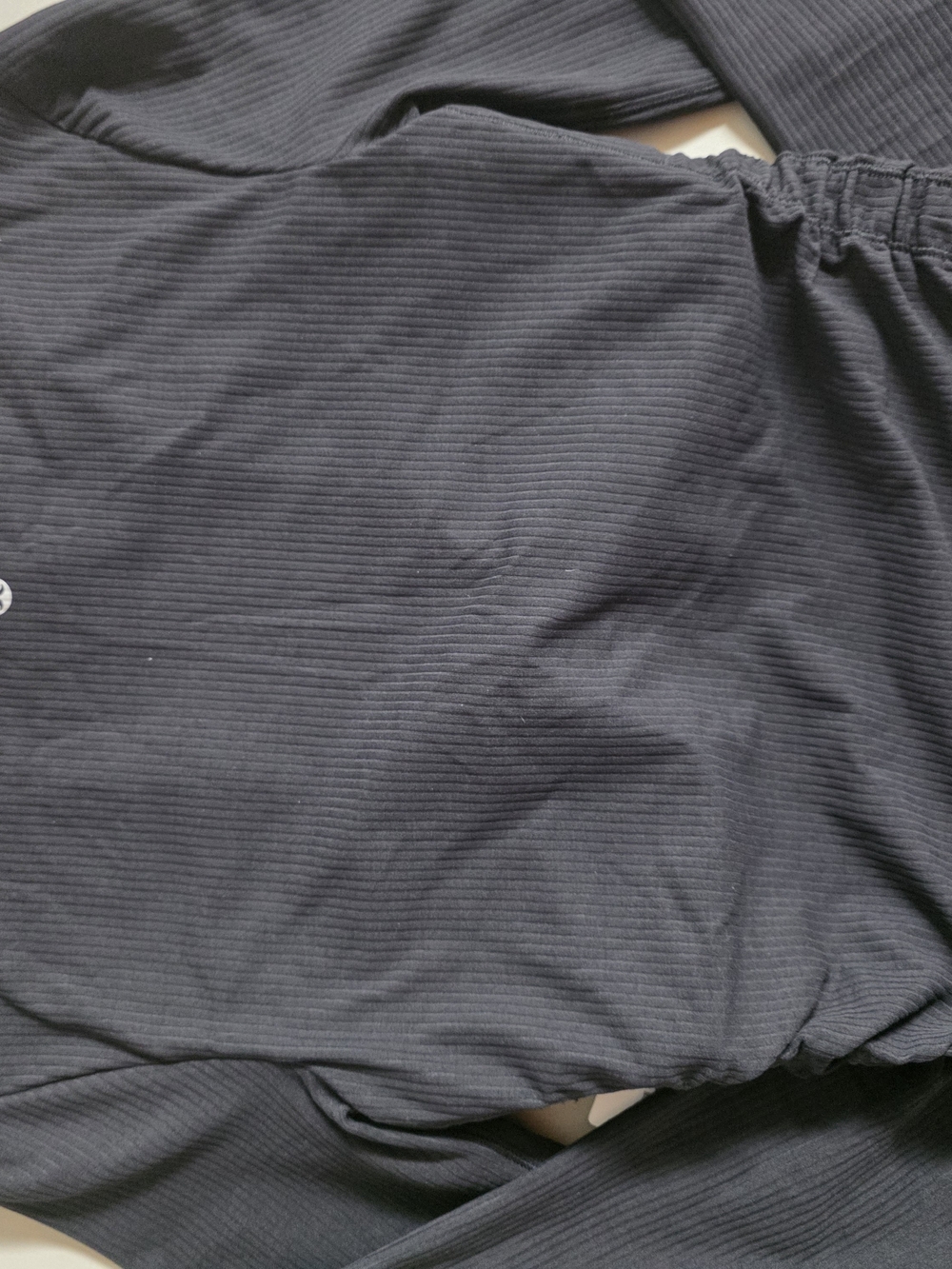Lululemon All It Takes Ribbed Nulu V-Neck Long Sleeve Top Built In Bra - Black 4 - Picture 7 of 10